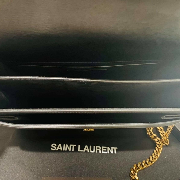 YSL SUNSET Medium Black Crossbody Brand New - Picture 8 of 11